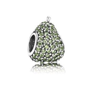 Green Pave Pandora Pear Charm
